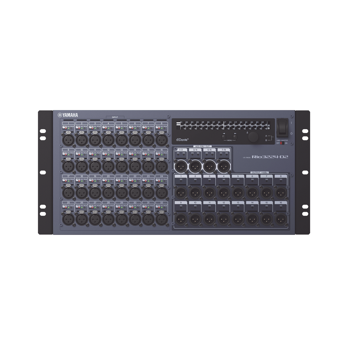 RACK DE EXPANSION E/S PARA CONSOLA DE AUDIO 32 IN X 24 OUT, DANTE