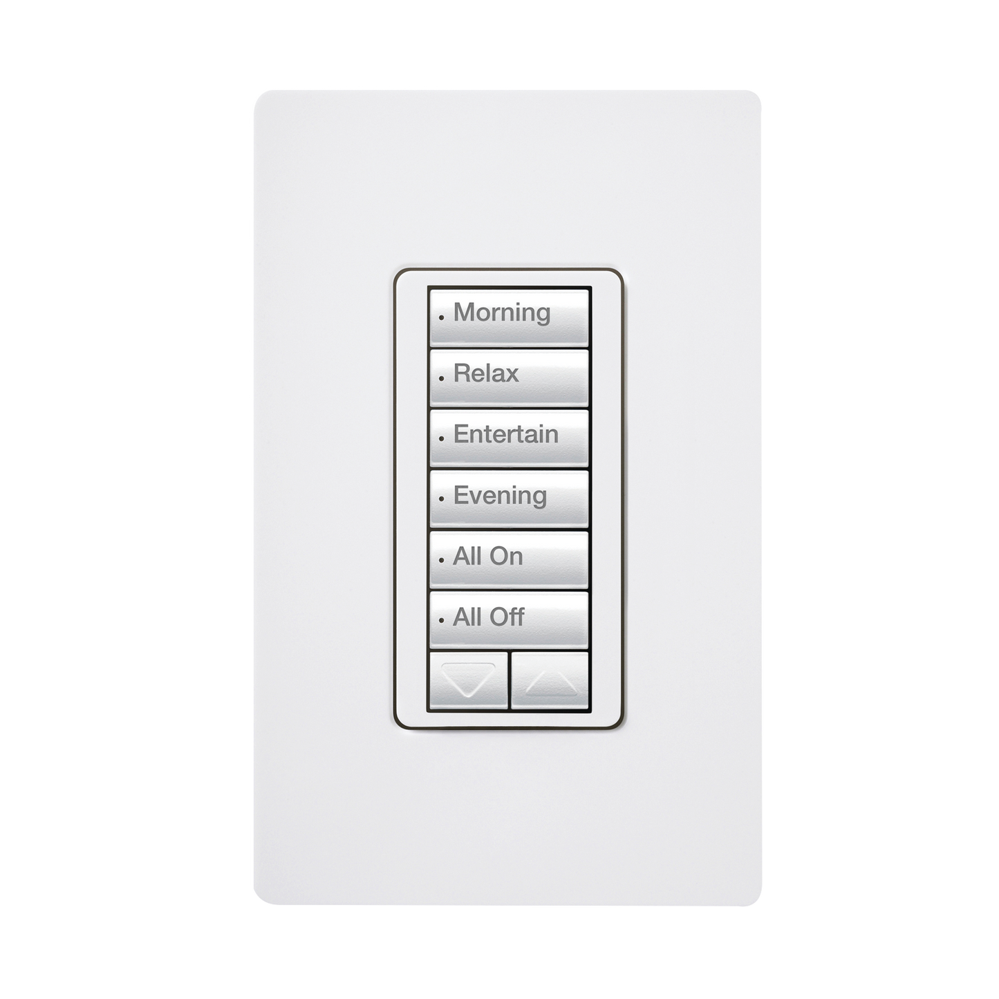 Teclado seetouch 6 botones, 2 botones subir/bajar, programe escenas diferentes en cada botón.