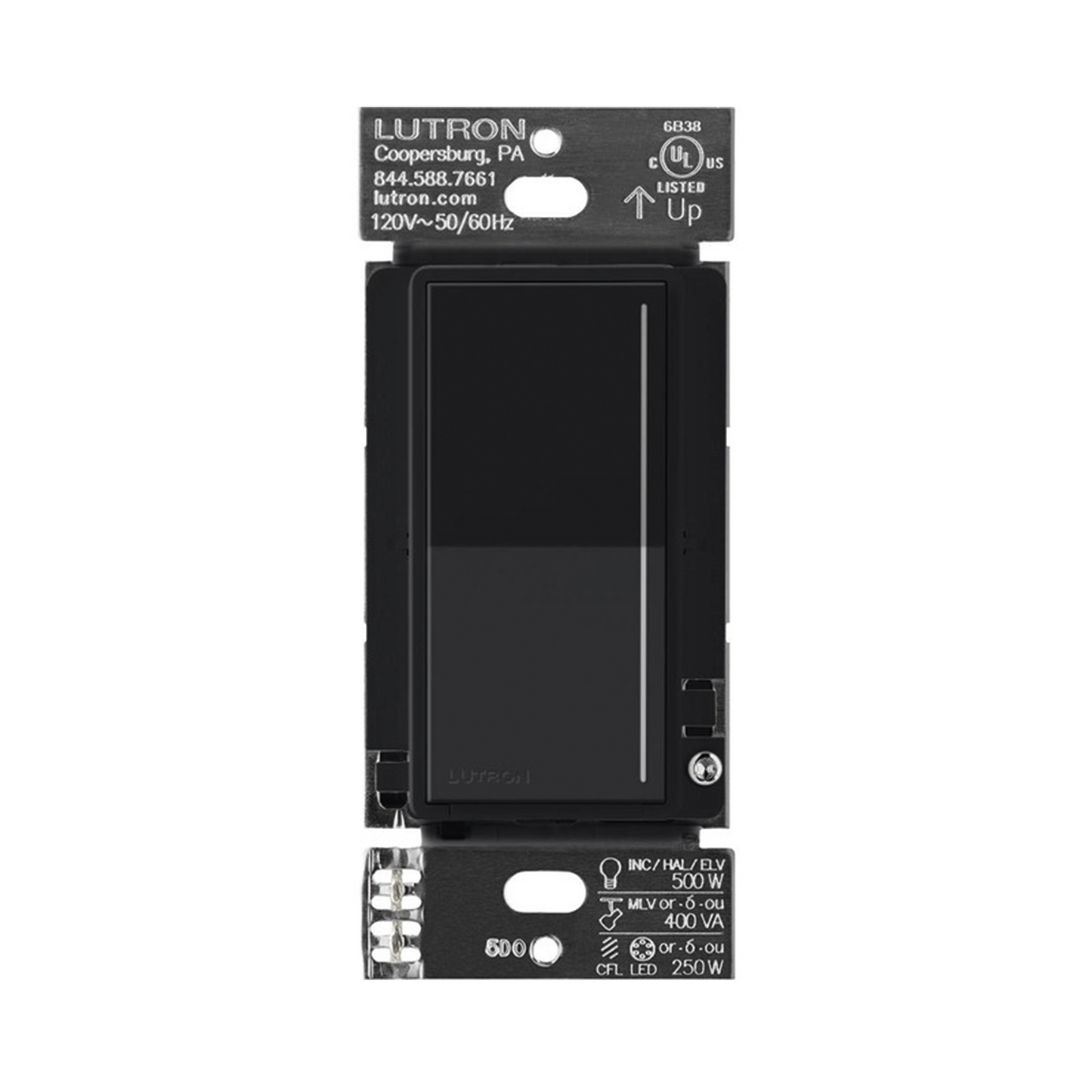 (RadioRa3) Atenuador  táctil SUNNATA Dimmer PRO color negro para linea Radio Ra3, el cable neutro es opcional 250W LED / CFL