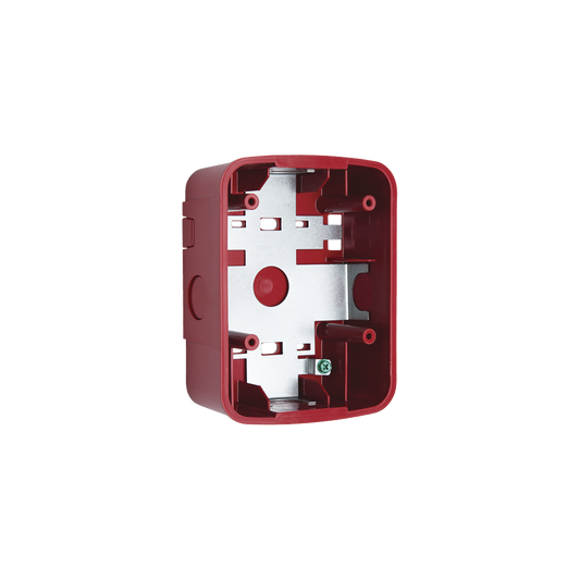Caja de Montaje en Pared para Bocina y Bocina con Lampara Estroboscopica y para montaje en Techo de Bocinas, Color Rojo