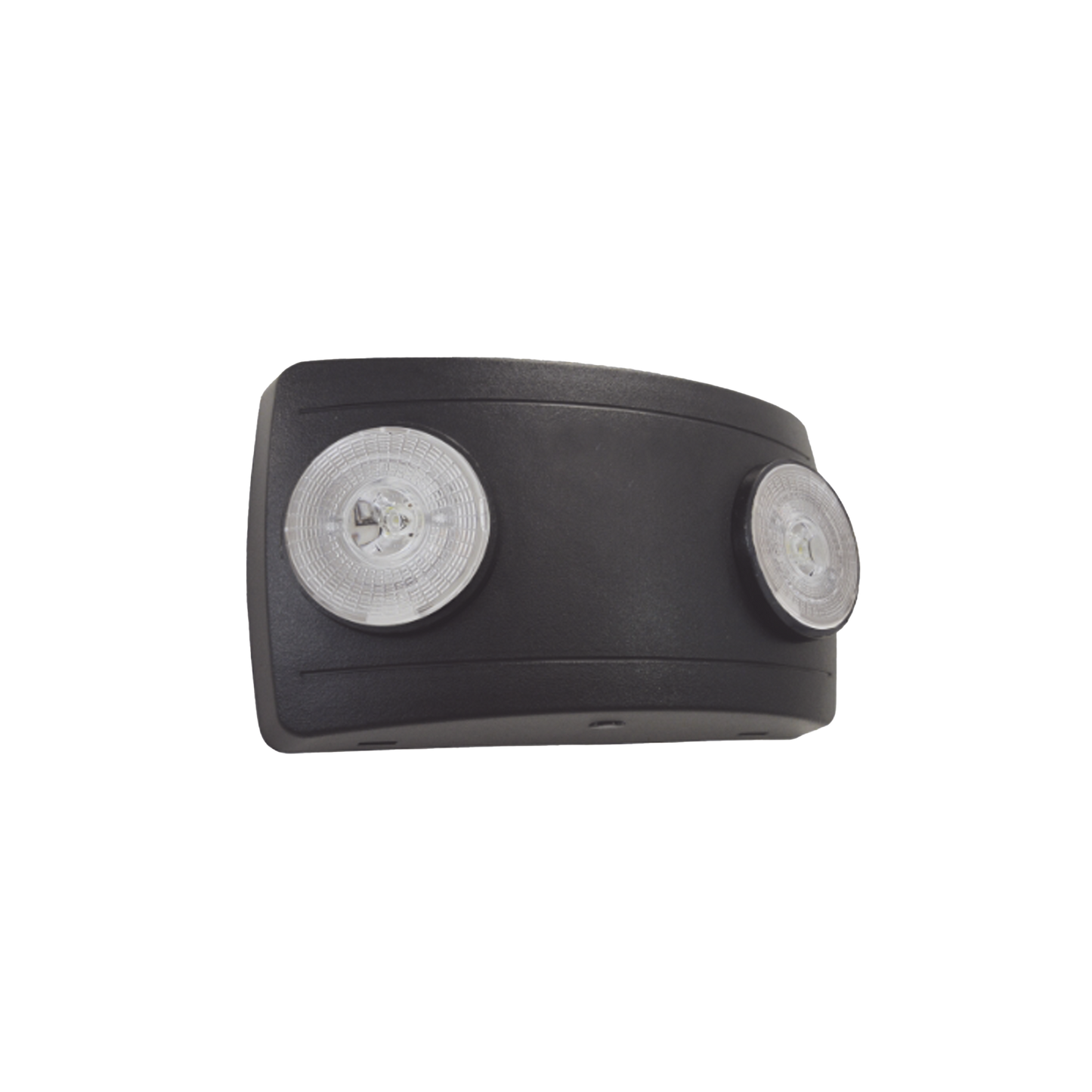 Luz de Emergencia Dual LED ultra compacta/150 lúmenes/Luz fría/Batería de Respaldo Incluida/Botón de test / Color Negro