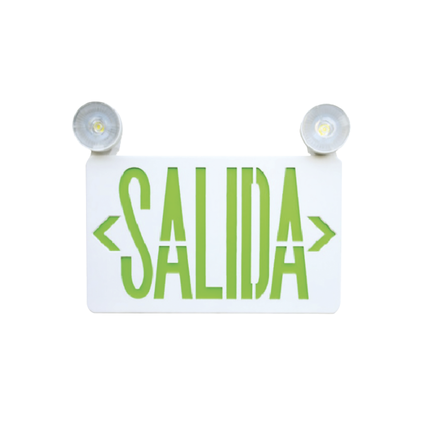Letrero LED de SALIDA con Luz de Emergencia/Montaje Universal (pared, lateral o Techo)/Batería de Respaldo Incluida