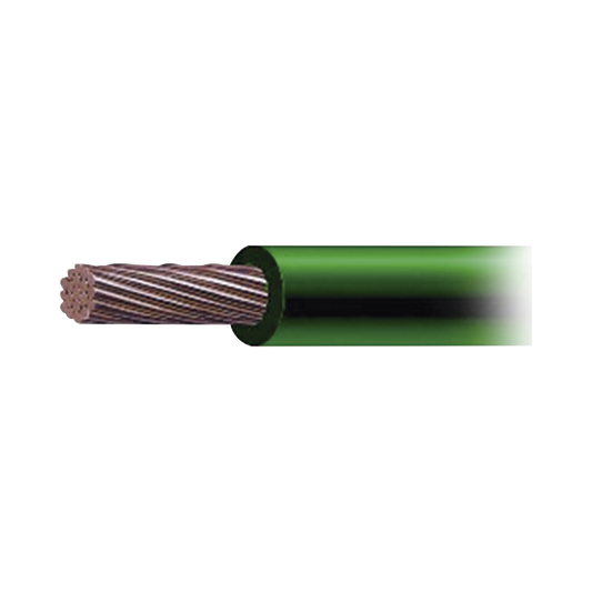 Cable de Cobre Recubierto THW-LS Calibre 4 AWG 19 Hilos Color Verde (500 Metros)