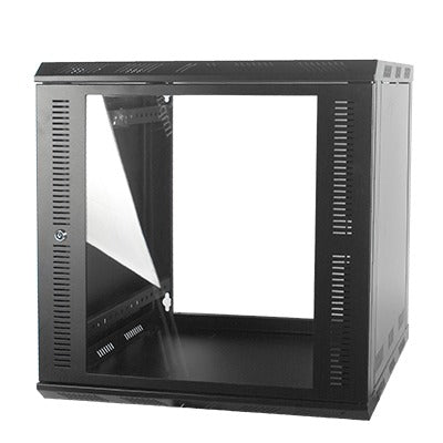 Gabinete para Montaje en Pared Cuerpo Fijo, con 12 Unidades de Rack, de 19in, Puerta de Cristal Templado, Fabricado en Acero