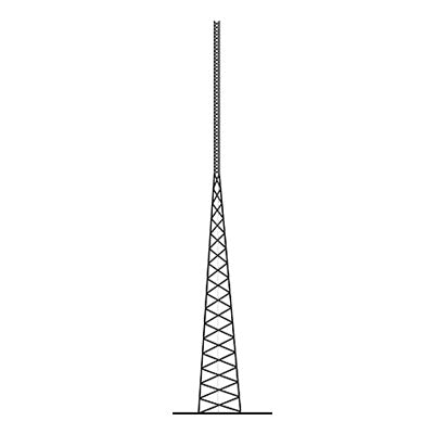 Torre Autosoportada Tubular ROHN de 21 metros Linea SSV HEAVY DUTY.