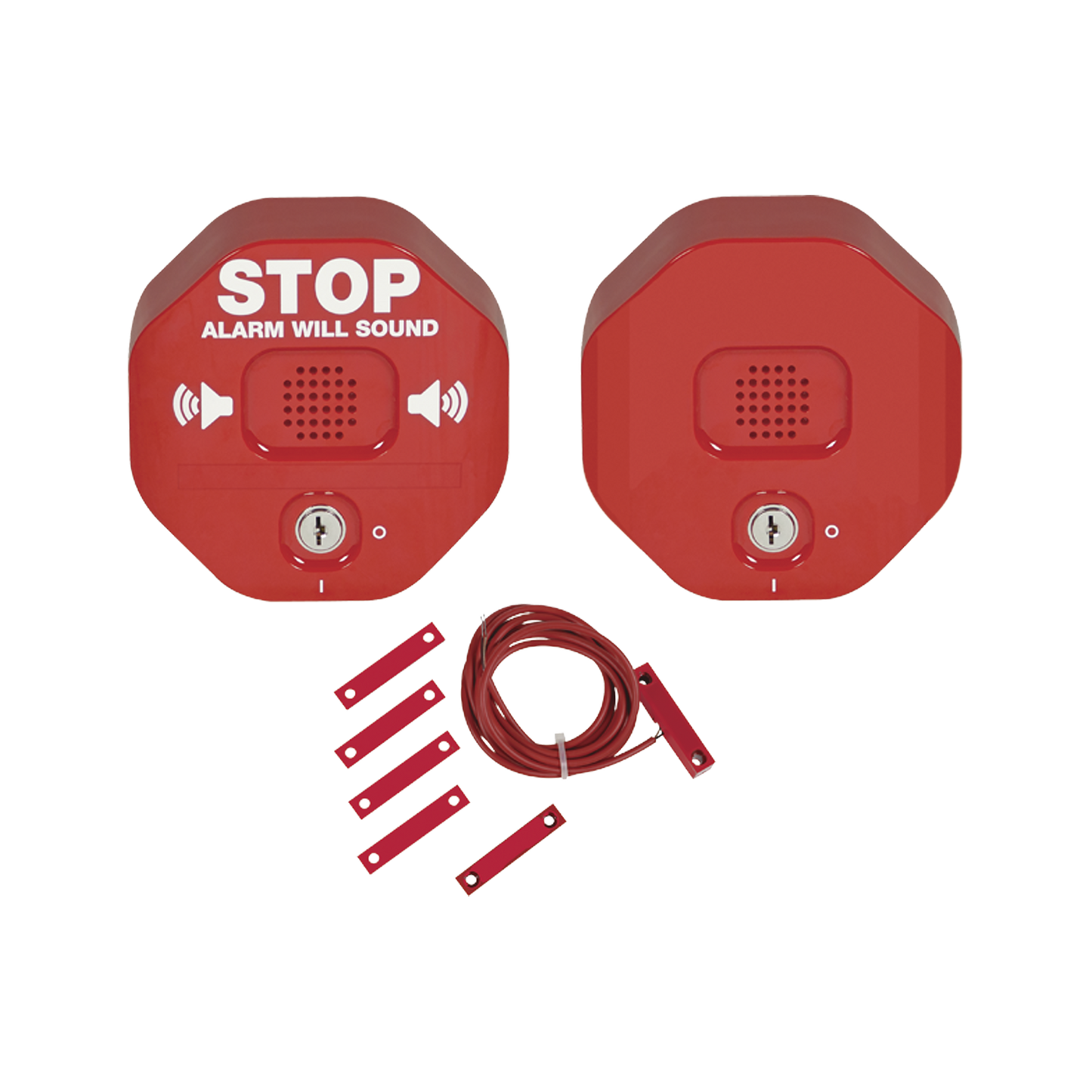 Alarma multifunción Exit Stopper® con bocina remota, para puertas dobles