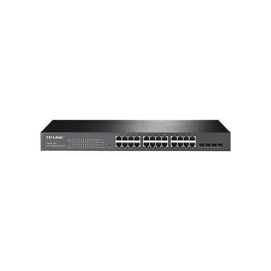 Smart Switch JetStream Gigabit administrable Capa 2, 24 puertos 10/100/1000 Mbps + 4 puertos SFP