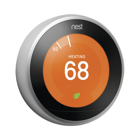 Nest - Termostato inteligente - Plateado, integrable a sistemas LUTRON, Caseta Wireless, RA2 Select, RadioRa2