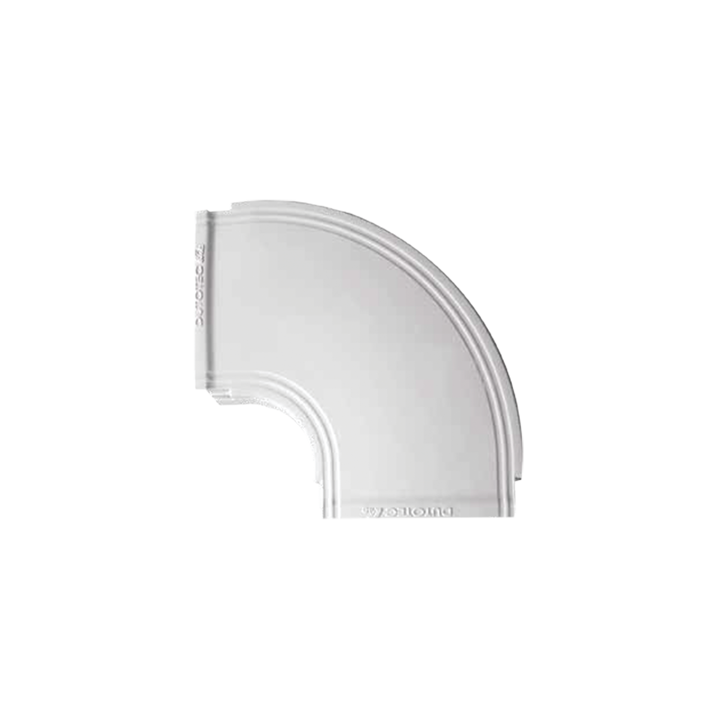 Curva horizontal color blanco para canaleta THR40