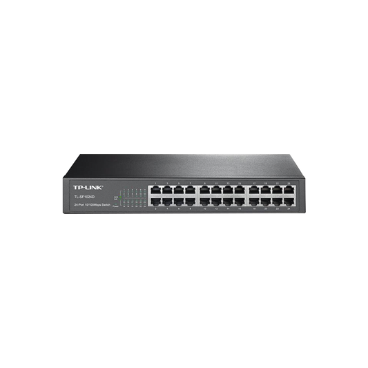 Switch no administrable de 24 puertos 10/100 Mbps para escritorio/rack