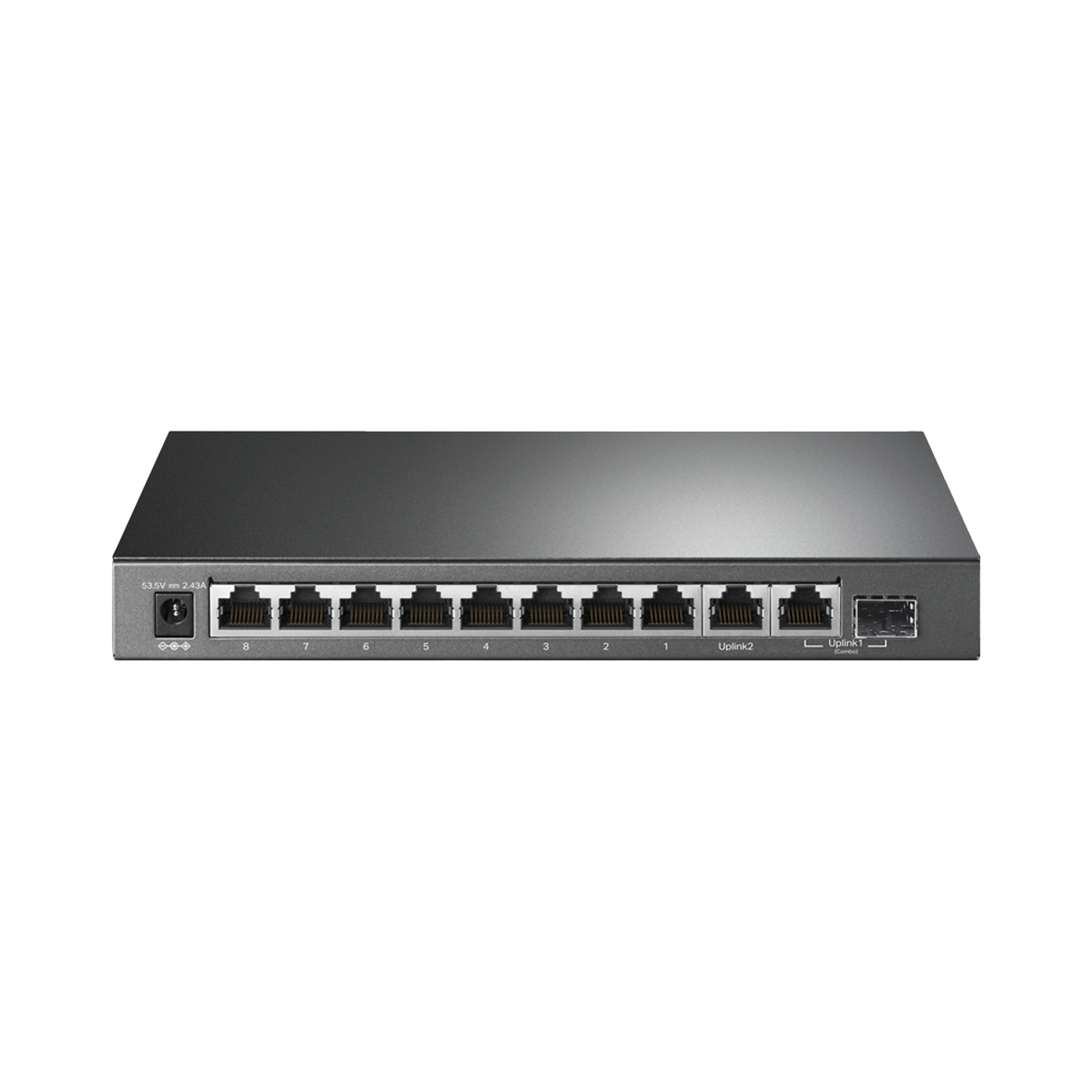 Switch PoE+ No Administrable De Escritorio 10 Puertos / 8 puertos 10/100/1000 Mbps PoE af/at Inteligiente / Presupuesto 123 W / Modo Extendido hasta 250 metros