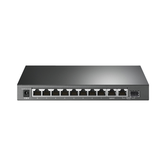 Switch PoE+ No Administrable De Escritorio 10 Puertos / 8 puertos 10/100/1000 Mbps PoE af/at Inteligiente / Presupuesto 123 W / Modo Extendido hasta 250 metros