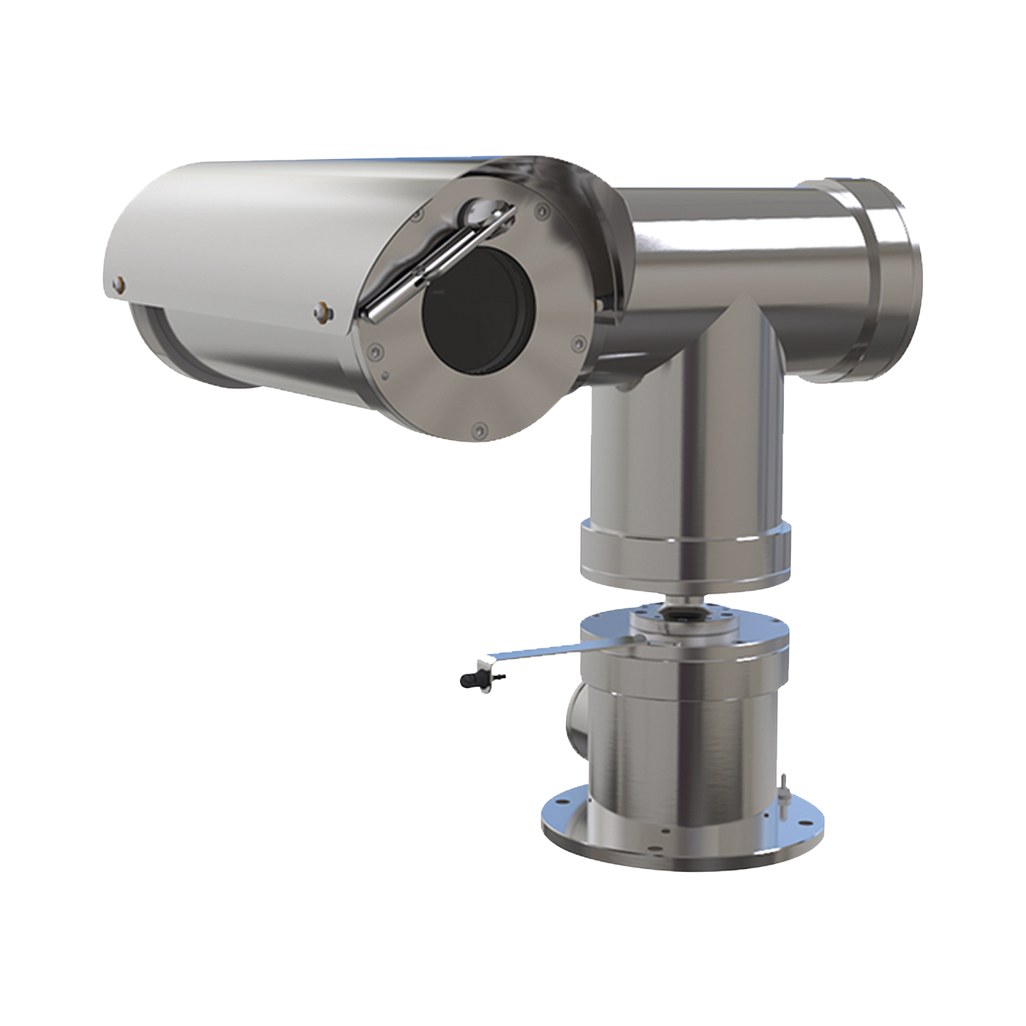 Camara IP PTZ  antiexplosion 2MP, 32X, IP68, WiseStream II / con wiper / acero inoxidable / conexión de fibra optica