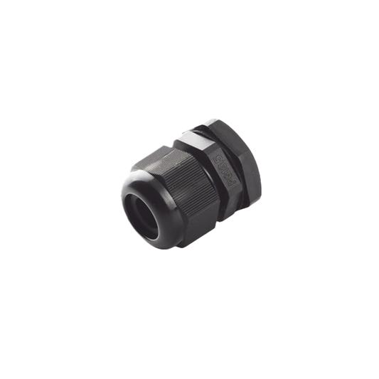 Conector Plástico Negro Tipo Glándula, para Cable de 6 a 12 mm de Diámetro.