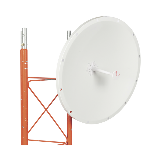 Antena Direccional en Frecuencia Extendida / 4.8 - 6.5 GHz / 28 dBi / Conector con jumper N-Macho incluido/ Polaridad en 90º y 45º / Montaje incluido para torre o mástil