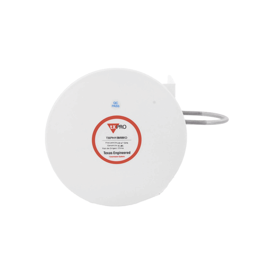 Antena Sectorial Simétrica tipo corneta de 45 °, 15 dBi, 4.9 - 7GHz, Ideal para ambientes de alto ruido,  Tipo de conector RPSMA, con montaje y jumpers incluidos