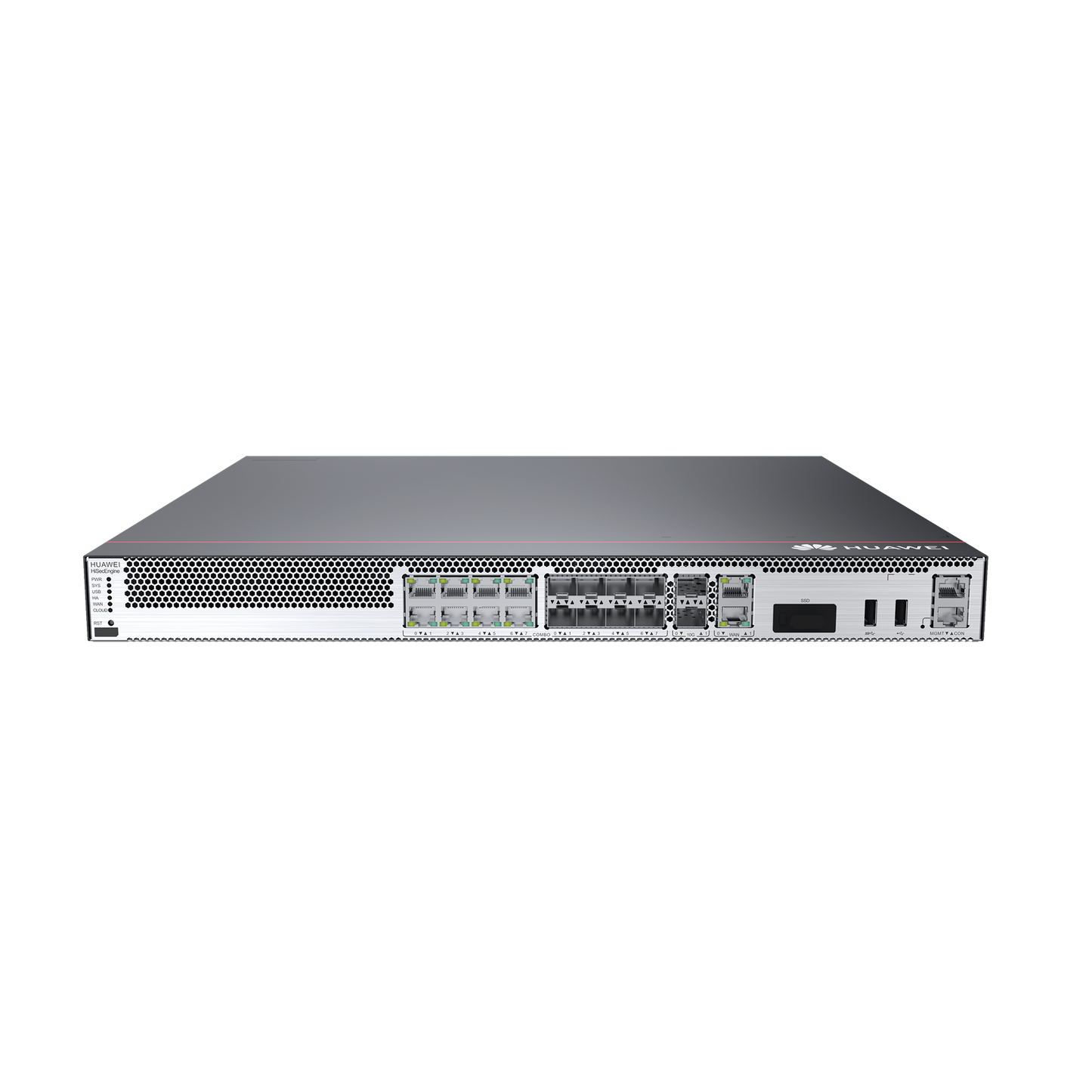 Firewall HUAWEI HiSecEngine de 8 Gbps para Empresas Medianas. Incluye Licencias por 1 Año de Threat Protection (AV, IPS, URL) y Administración por Nube
