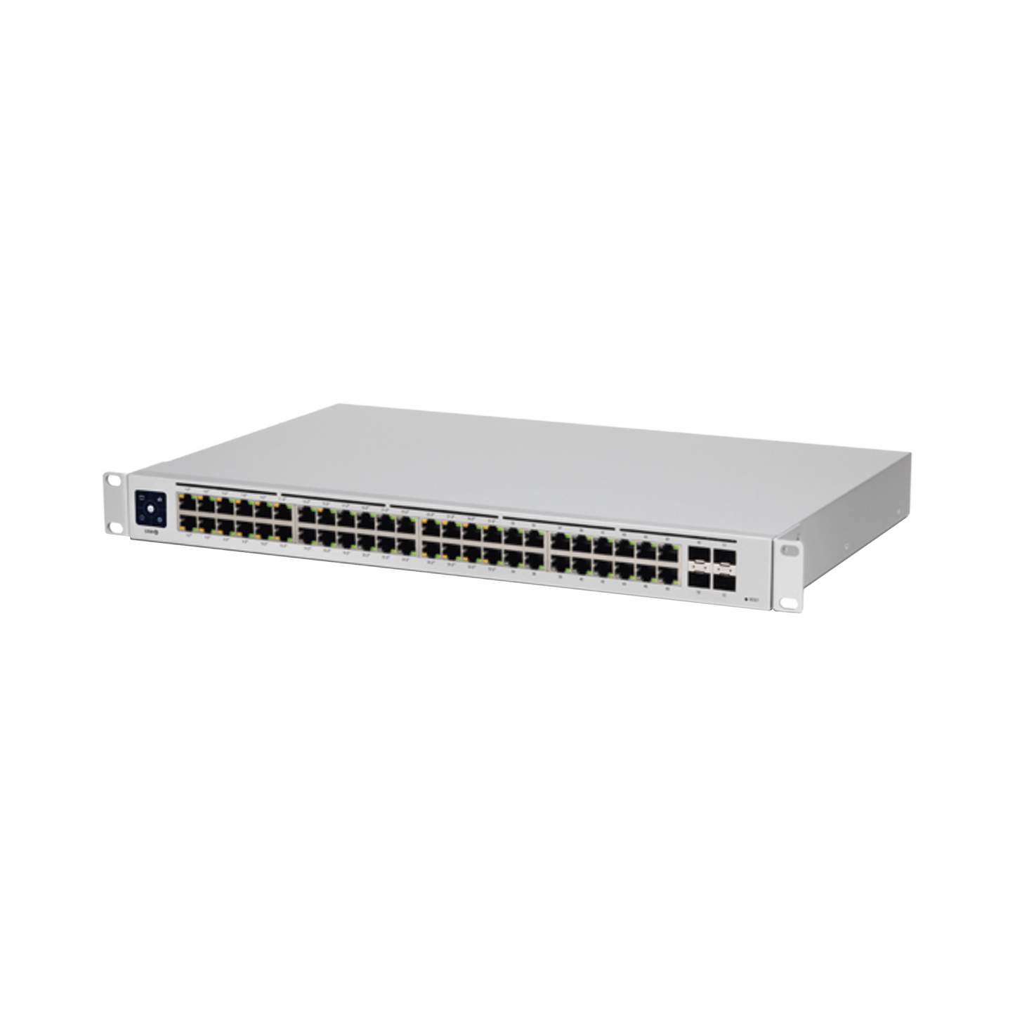 UniFi Switch USW-48-POE, Capa 2 de 48 puertos (32 puertos PoE 802.3af/at + 16 puertos Gigabit) + 4 puertos 1G SFP, 195W, pantalla informativa