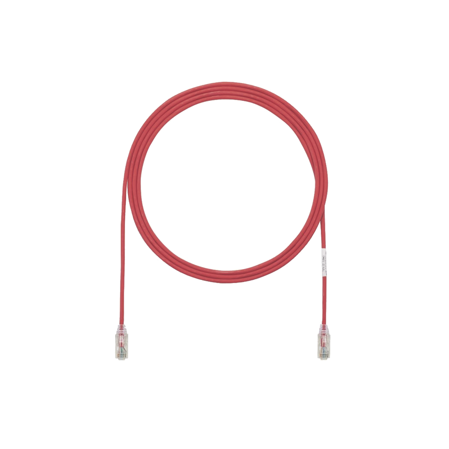 Cable de Parcheo TX6, UTP Cat6, Diámetro Reducido (28AWG), Color Rojo, 10ft