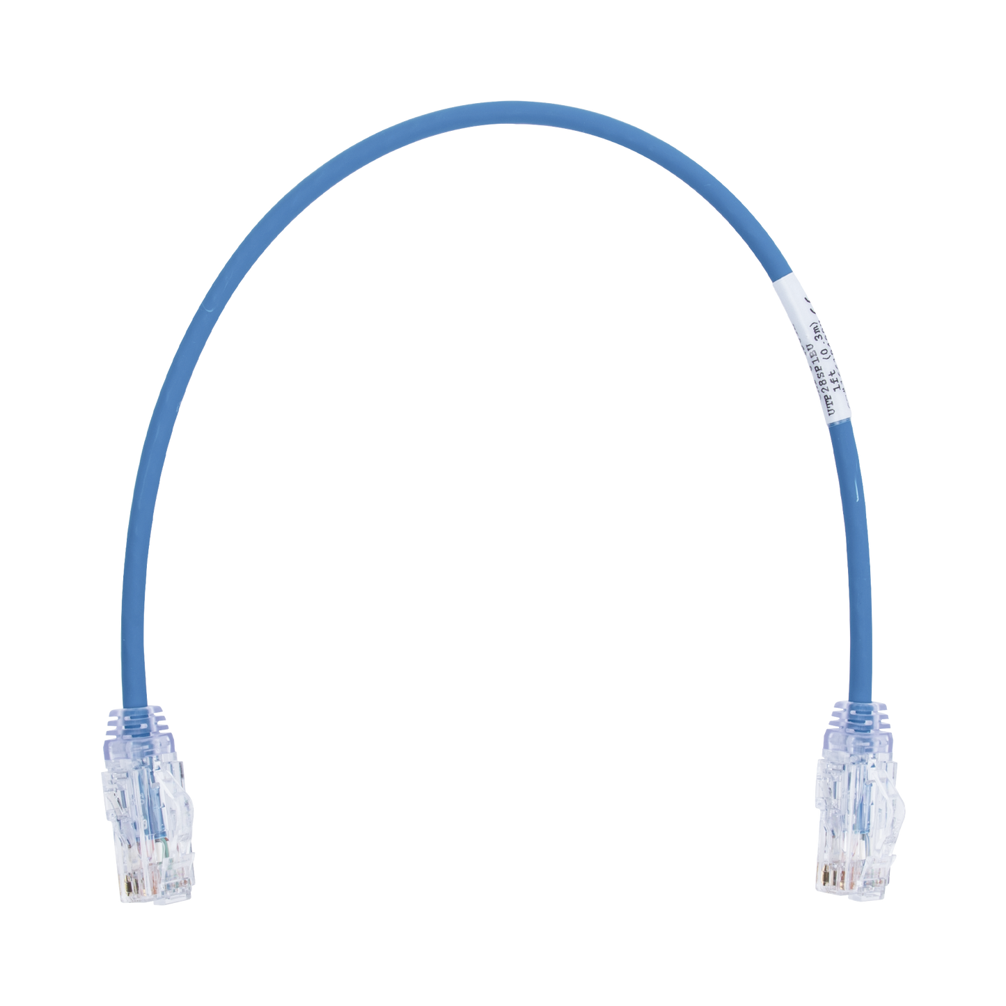 Cable de Parcheo TX6, UTP Cat6, Diámetro Reducido (28AWG), Color Azul, 1ft