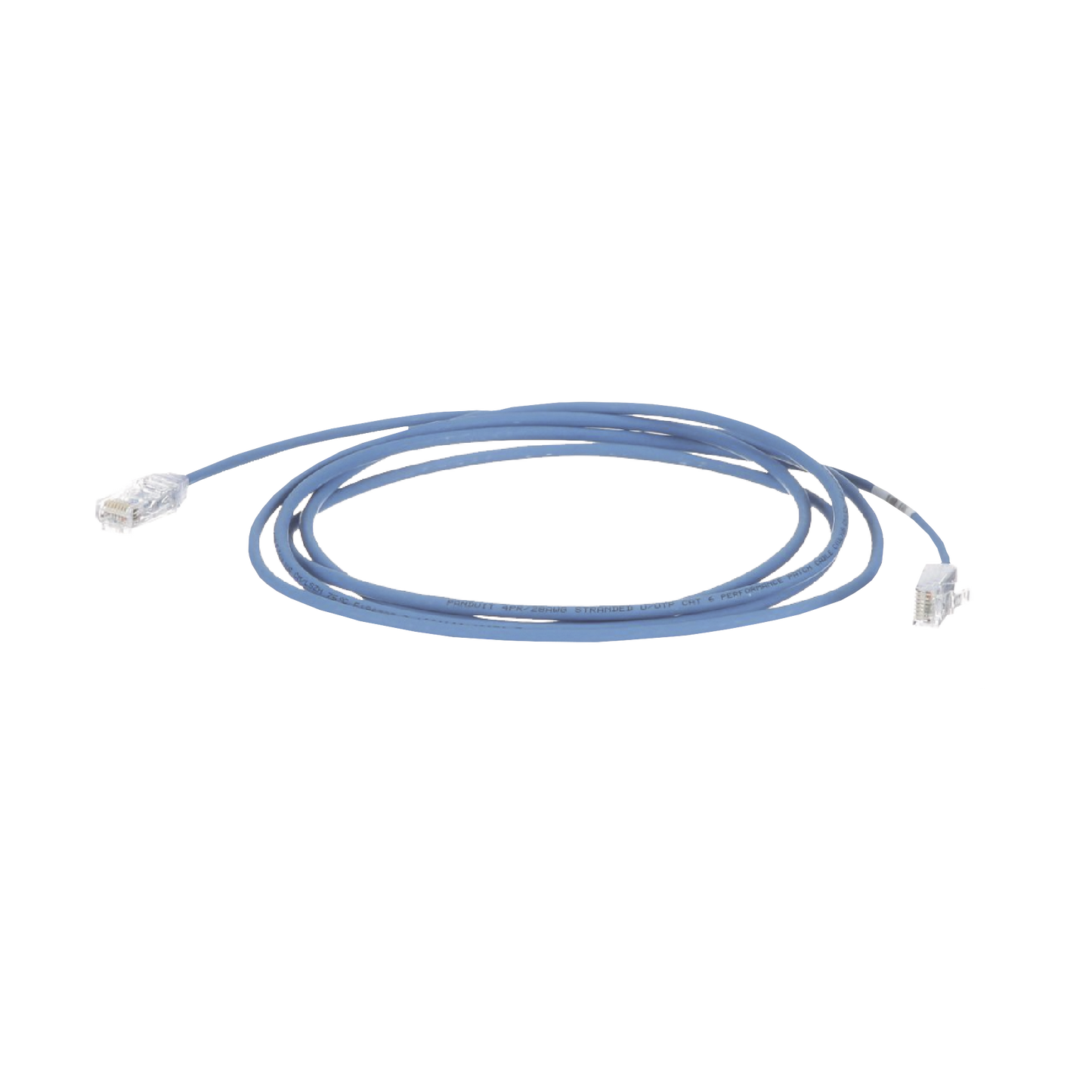 Cable de Parcheo TX6, UTP Cat6, Diámetro Reducido (28AWG), Color Azul, 45ft