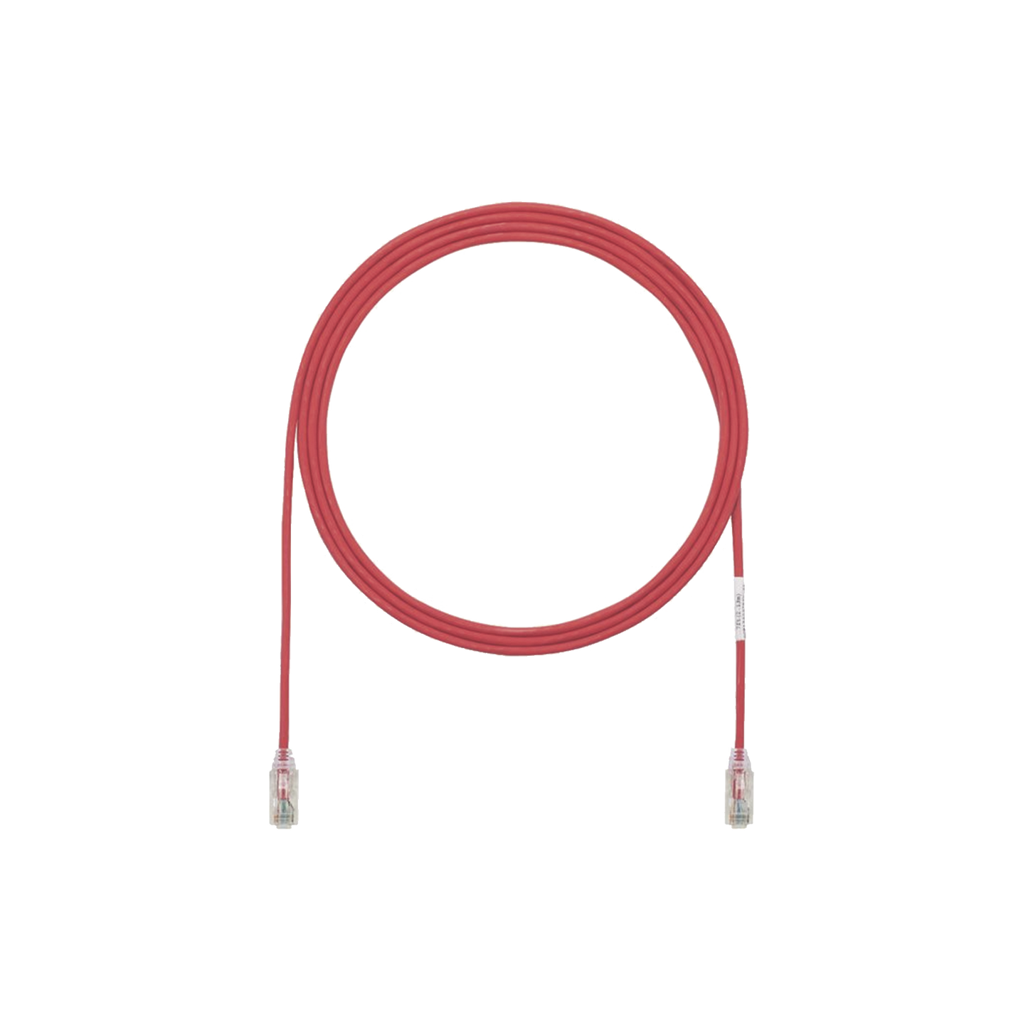 Cable de Parcheo TX6, UTP Cat6, Diámetro Reducido (28AWG), Color Rojo, 65ft