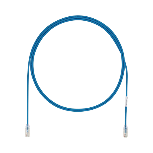 Cable de Parcheo UTP Cat6A, CM/LSZH, Diámetro Reducido (28AWG), Color Azul, 10ft