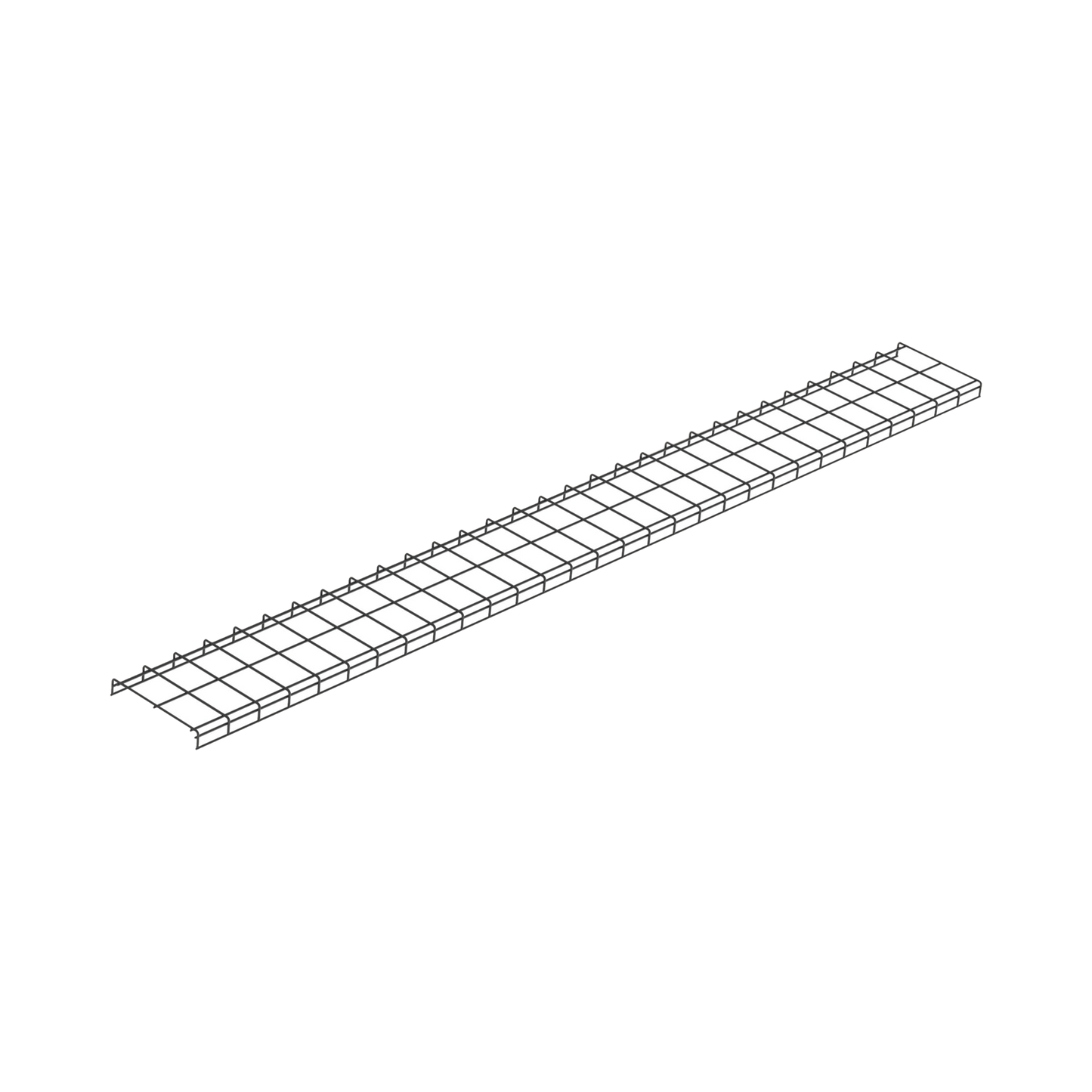 Charola para Canalización Wyr-Grid® Tipo Malla, Con Pintura Electrostática en Color Negro, 12 in (317.5 mm) de Ancho, 53.1 mm de Alto y 3 m de Largo