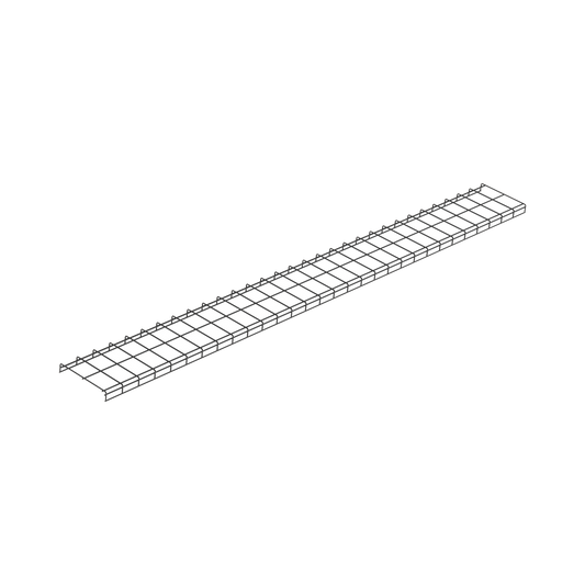 Charola para Canalización Wyr-Grid® Tipo Malla, Con Pintura Electrostática en Color Negro, 12 in (317.5 mm) de Ancho, 53.1 mm de Alto y 3 m de Largo