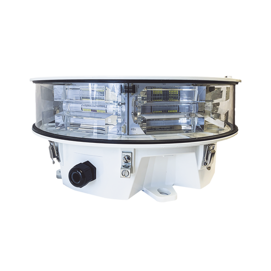 Lámpara de Obstrucción LED Blanca de media intensidad. Tipo L-865  acorde con FAA AC-70/7460-1L, ( 24 Vcc).