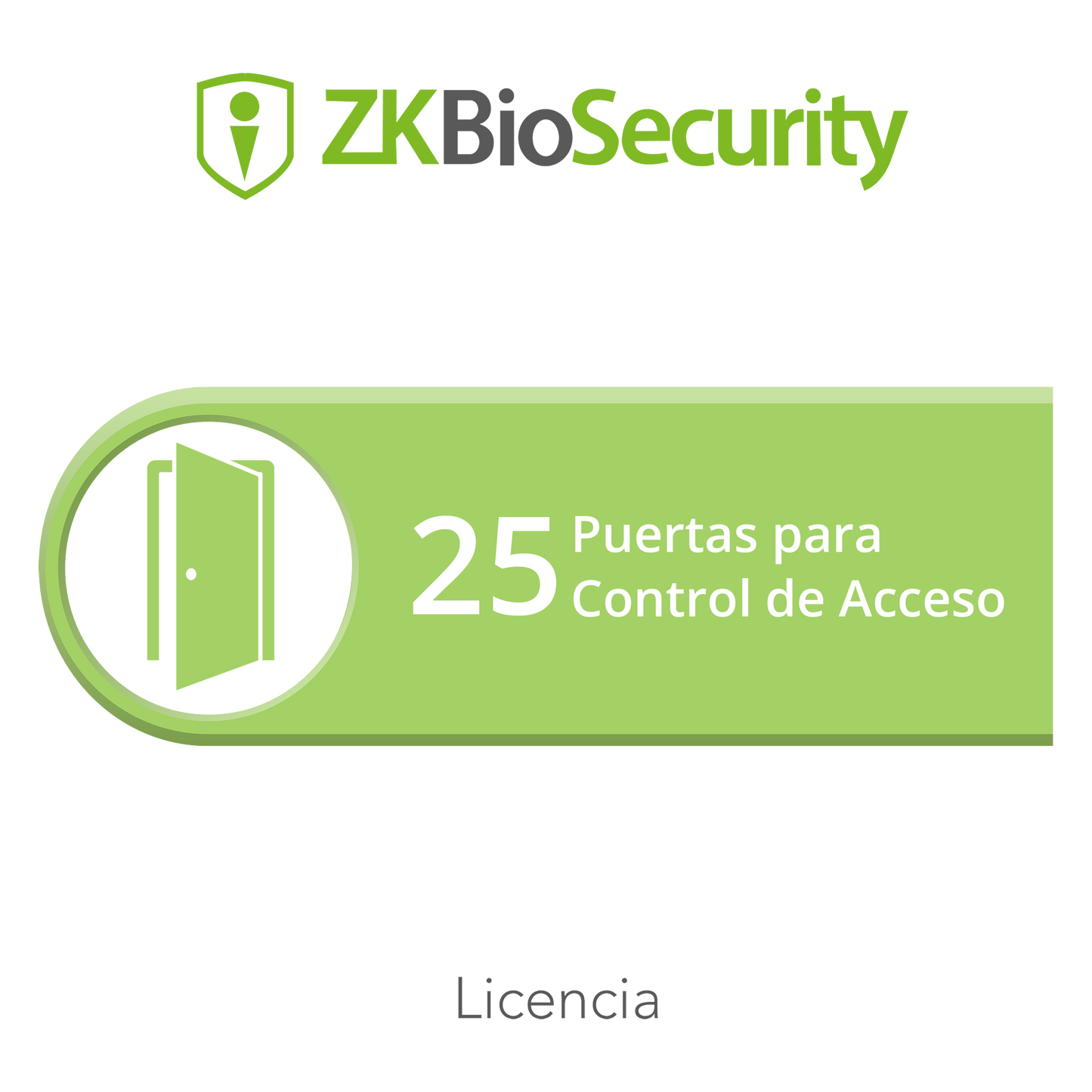 Licencia para ZKBiosecurity permite gestionar hasta 25 puertas para control de acceso