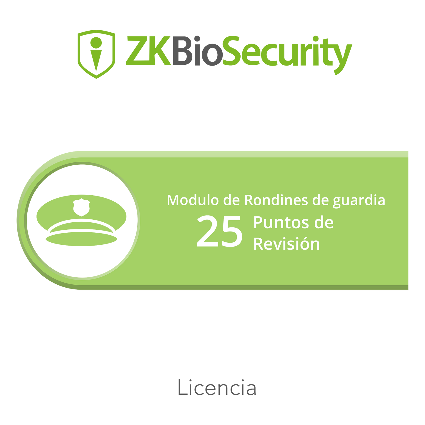 Licencia para ZKBiosecurity para modulo de rondines de guardia hasta 25 puntos de revision