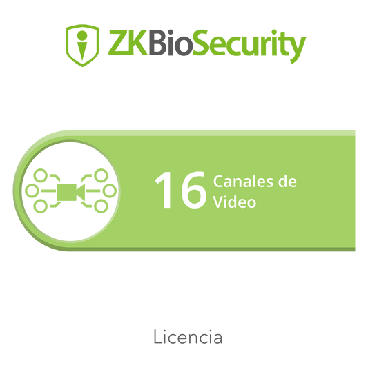 Licencia para ZKBiosecurity para modulo de video hasta 16 canales de video