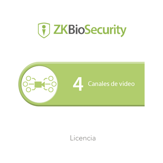 Licencia para ZKBiosecurity para modulo de video hasta 4 canales de video