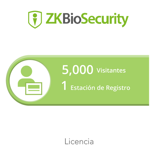 Licencia para ZKBiosecurity permite la gestion de 5 mil visitantes y 1 estacion de registro