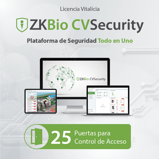 Licencia para ZKBio CVsecurity permite gestionar hasta 25 puertas para control de acceso