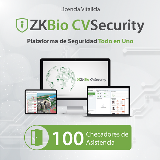 Licencia para ZKBio CVsecurity permite gestionar hasta 100 dispositivos para tiempo y asistencia
